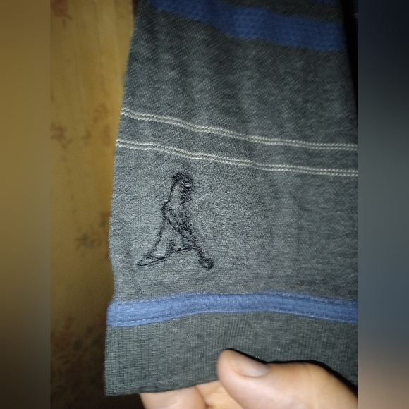 Ping Collection Blue /Black Striped Polo Golf Shirt Men's Lg. Mercerized Cotton - Picture 2 of 8